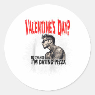 反バレンタインデーの刺青マンのための独身のメンズ ラウンドシール