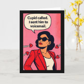 反バレンタインデーの挨拶 カード (黄色い花)