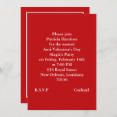 反バレンタインデーパーティー 招待状 (正面/裏面)