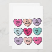 反バレンタインデー面白い独身意識 シーズンカード (正面/裏面)