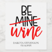 反バレンタインユーモア |ワインはバレンタイン ワインラベル (シングルラベル)