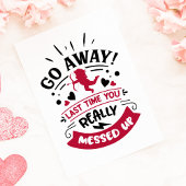 反バ遠くにレンタインの日を台無しにしたキューピッド行く シーズンカード