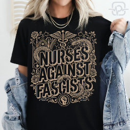反ファシズム看護師ゴシック抗議アート Tシャツ