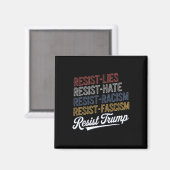 反ヘイト嘘レイシズムファシズム抵抗抗議トランプ マグネット (正面/裏面)