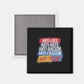反ヘイト嘘レイシズムファシズム抵抗抗議トランプ マグネット (正面/裏面)