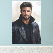 反モダン逆スタイル芸術 キャンバスプリント (インサイチュ (ウッドフロア))