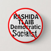反ラシダ・トライブ民主社会主義EDIT名前 缶バッジ (正面)