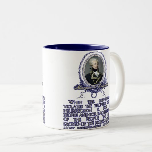 反乱の伯爵夫人deラファイエットの引用文 ツートーンマグカップ (正面右)