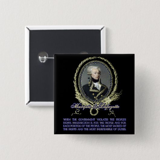 反乱の伯爵夫人deラファイエットの引用文 缶バッジ (正面&裏面)