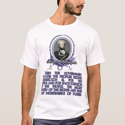 反乱の伯爵夫人deラファイエットの引用文 tシャツ (正面)
