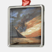 反乱の内戦旗艦，アメリカ国旗の火災  メタルオーナメント (左)