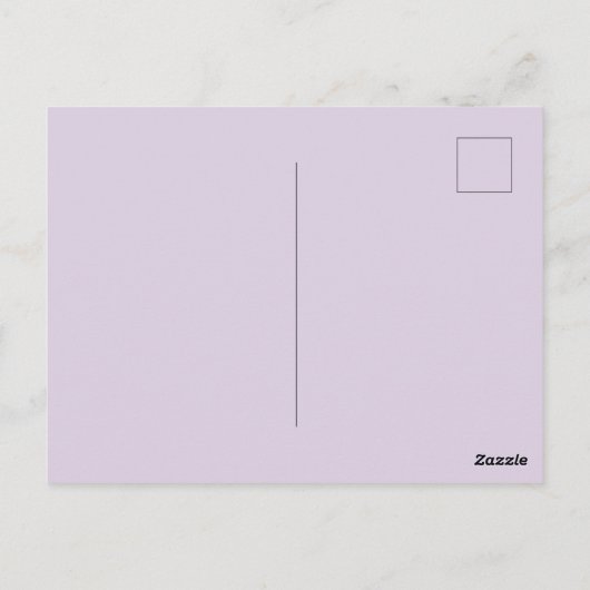 反乱紫色の髪の美しいのアンチ – バレンタイン ポストカード (裏面)