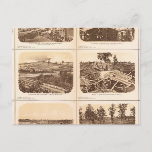 反乱線、アトランタ、Ga ポストカード (正面)