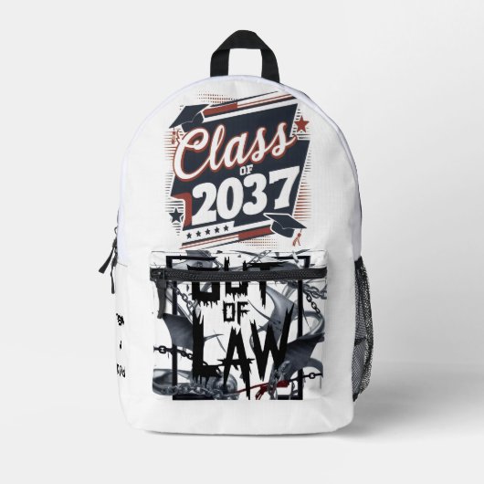 反乱者の未来： 2037年の「法外xクラス」 プリントバックパック (正面)