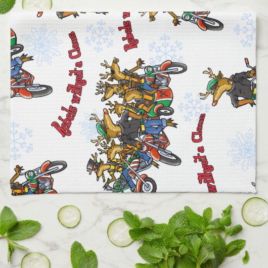 反乱軍のクローストナディアシルバーホリデーなし キッチンタオル (折り畳み)