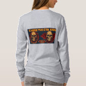 「反乱軍のリズム:ヴィンテージロック転がとスカルTシャツ Tシャツ (裏面)