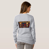 「反乱軍のリズム:ヴィンテージロック転がとスカルTシャツ Tシャツ (裏面フル)