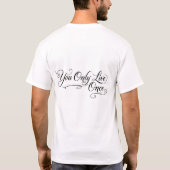 「反乱軍ライダーYOLO – フロント/バックバイクデザイン」 Tシャツ (裏面)