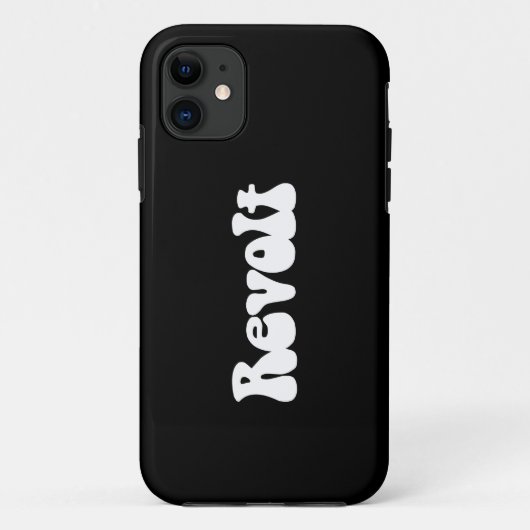 反乱 – 黒の上に白 Case-Mate iPhoneケース (裏面)