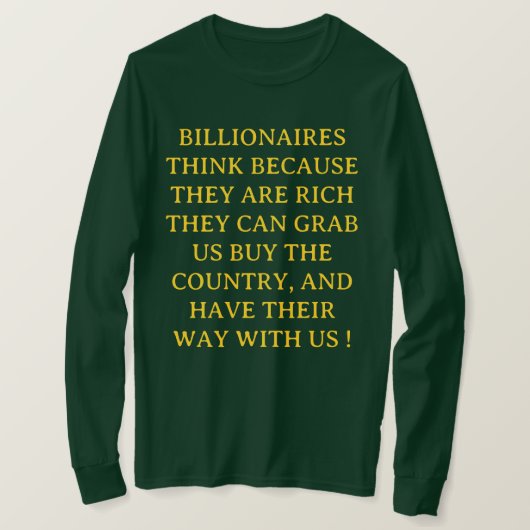反億万長者Tシャツ Tシャツ (デザイン正面)