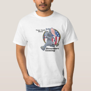 反共和党版米国の星のストライプなワイシャツ Tシャツ