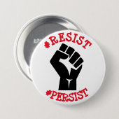 反切札ボタン抵抗し、主張して下さい 缶バッジ (正面&裏面)