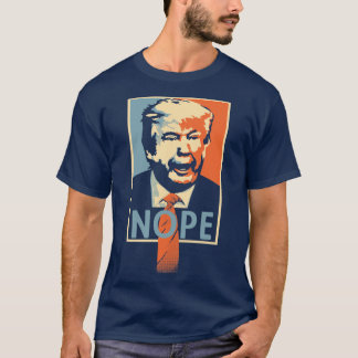 反切札"NOPE"のおもしろいな政治パロディのTシャツ Tシャツ
