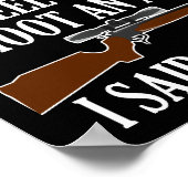 反動を感じる面白い狩猟のポスターの塊 ポスター (角)