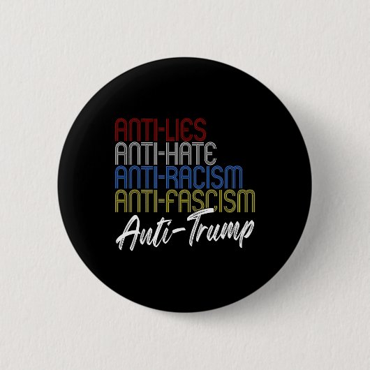 反嘘 反ヘイト 反レイシズム 反ファシズム 反 缶バッジ (正面)