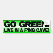 反地球温暖化-環境にやさしいことをしよう! バンパーステッカー (正面)