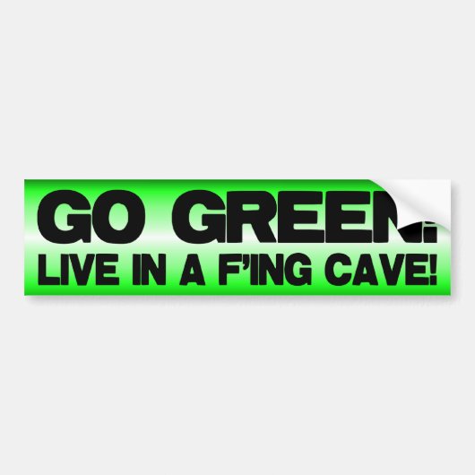 反地球温暖化-環境にやさしいことをしよう! バンパーステッカー (正面)