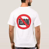 反宗教のTシャツ Tシャツ (裏面)