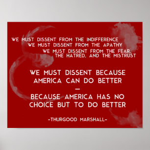 反対しなければ…Thurgood Marshallポスター ポスター
