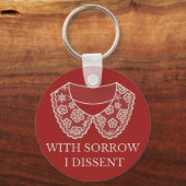 反対するレースカラー中絶禁止の抗議 キーホルダー (正面)