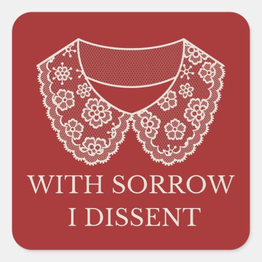 反対するレースカラー中絶禁止の抗議 スクエアシール (正面)