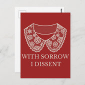 反対するレースカラー中絶禁止の抗議 ポストカード (正面/裏面)