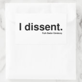 反対する。ルスバダーギンズバーグ 長方形シール (バッグ)