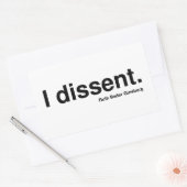 反対する。ルスバダーギンズバーグ 長方形シール (封筒)