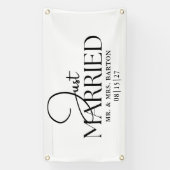 反対たった今結婚しましたカーバナー 横断幕 (縦)