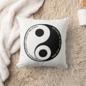 反対のエネルギー、バランス作成陰陽 クッション (ブランケット)