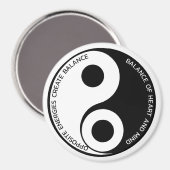 反対のエネルギー、バランス作成陰陽 マグネット (正面/裏面)