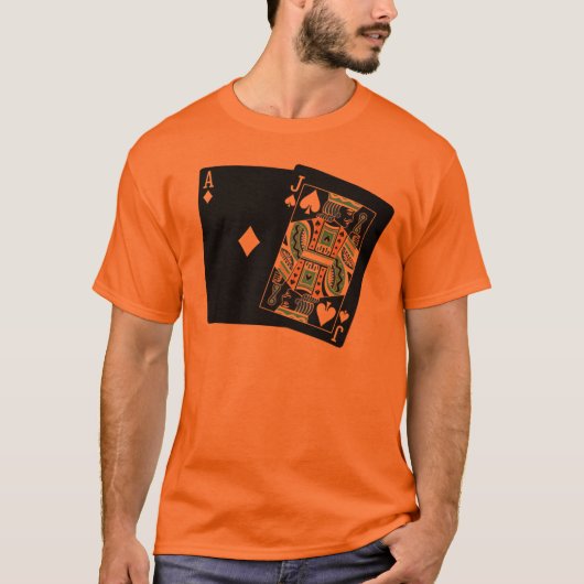 反対のブラックジャックのワイシャツ Tシャツ (正面)