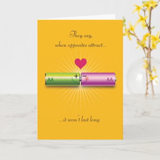 反対の人は記念日を引き付けるカード カード (黄色い花)