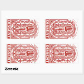 反対ステッカー 長方形シール (シート)