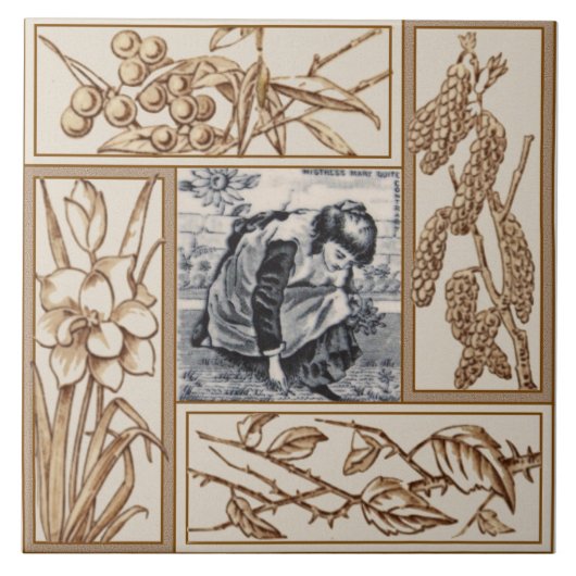 『反対マビクトリアンリー』子供部屋·リム タイル (正面)