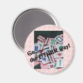 "反対側に行く"マージャン物 マグネット (正面/裏面)