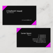 反対側のコーナー – マゼンタとブラック 名刺 (正面/裏面)