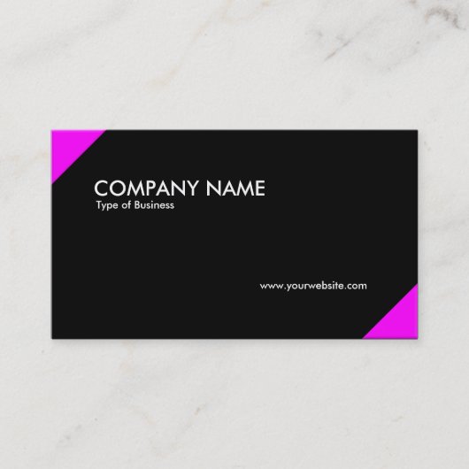 反対側のコーナー – マゼンタとブラック 名刺 (正面)