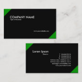 反対側のコーナー – 緑と黒 名刺 (正面/裏面)