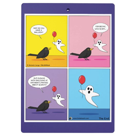 反対側のゴール漫画 クリップボード (裏面)